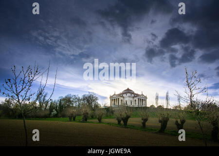 Vicenza, Italy - April 3, 2015: Villa Almerico Capra, also known as La Rotonda during a sunny day.The architect in charge of the project was Andrea Pa Stock Photo