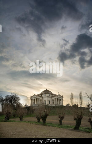 Vicenza, Italy - April 3, 2015: Villa Almerico Capra, also known as La Rotonda during a sunny day.The architect in charge of the project was Andrea Pa Stock Photo