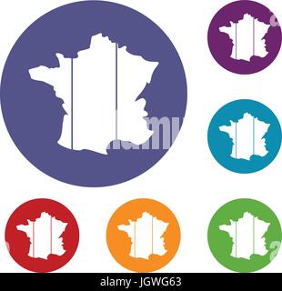 France travel icons blue circle set Stock Vector Image & Art - Alamy