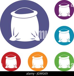 Sack full of flour icon blue vector isolated Stock Vector Image & Art ...