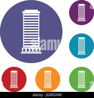 Column icons set Stock Vector