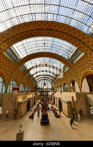 Paris, France - May 16, 2017: The Musee d'Orsay, a museum in Paris, France. It is housed in the former Gare d'Orsay, a Beaux-Arts railway station buil Stock Photo