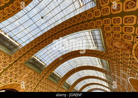 Paris, France - May 16, 2017: The Musee d'Orsay, a museum in Paris, France. It is housed in the former Gare d'Orsay, a Beaux-Arts railway station buil Stock Photo