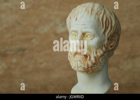 Statue of ancient Greek philosopher Aristotle. Stock Photo
