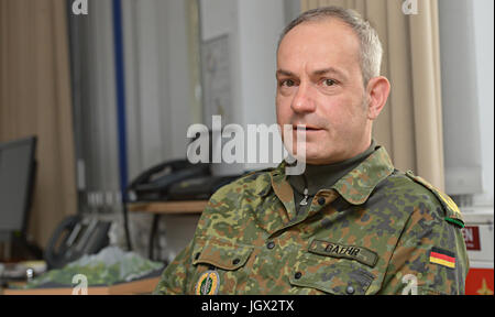 Calw, Germany. 23rd Jan, 2017. Brigadier-General Dag Baehr, the commander of the German Special Forces Command (KSK), on the unit's base in Calw, Germany, 23 January 2017. Photo: Franziska Kraufmann/dpa/Alamy Live News Stock Photo