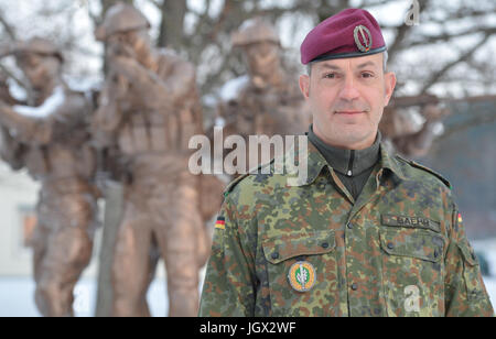 Calw, Germany. 23rd Jan, 2017. Brigadier-General Dag Baehr, the commander of the German Special Forces Command (KSK), on the unit's base in Calw, Germany, 23 January 2017. Photo: Franziska Kraufmann/dpa/Alamy Live News Stock Photo