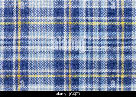 Blue and yellow tartan or plaid background for fashion design. Tartan or plaid pattern. Tartan or plaid background, Tartan or plaid fabric texture. Stock Photo