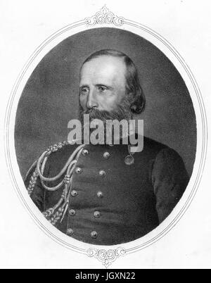 GIUSEPPE GARIBALDI (1807-1882) Italian general and politician in 1860 Stock Photo