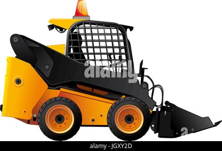 mini bulldozer Stock Vector
