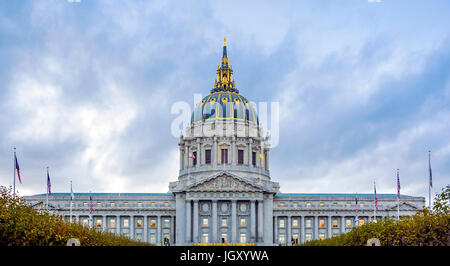 San Francisco City Hall is Beaux-Arts architecture and located in the city's civic center. Stock Photo