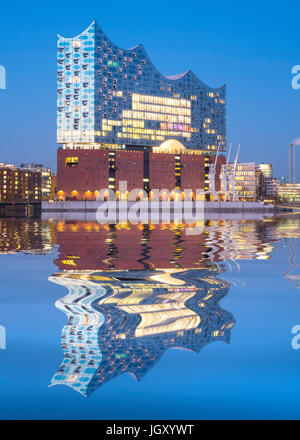 Elbphilharmonie, Hamburg, Germany; View of new Elbphilharmonie opera house in Hamburg, Germany. Stock Photo