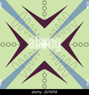 Mid Century modern 1950s style vintage retro atomic seamless background pattern. Fully editable vector illustration for web and print. Stock Vector