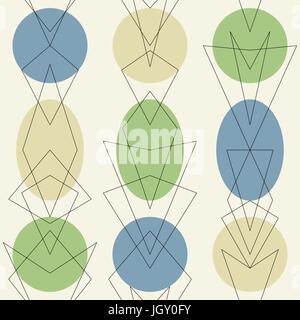 Mid Century modern 1950s style vintage retro atomic seamless background pattern. Fully editable vector illustration for web and print. Stock Vector