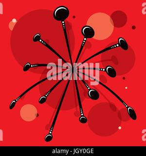 Mid Century modern 1950s style vintage retro atomic seamless background pattern. Fully editable vector illustration for web and print. Stock Vector
