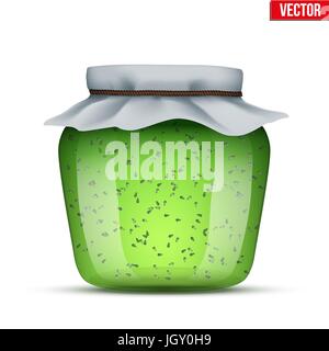 Download Glass Jar With Kiwi Jam Stock Vector Art Illustration Vector Image 159121581 Alamy PSD Mockup Templates