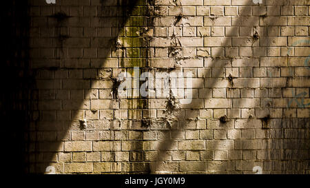 Brick wall in a tunnel near Hebden Bridge Stock Photo