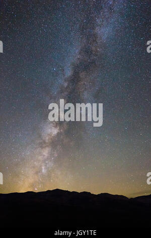 Stars and night sky over Death Valley National Park, California, USA Stock Photo