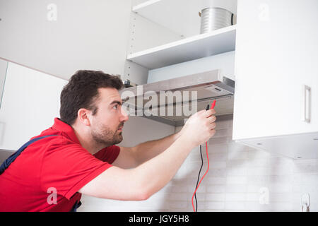 Stove Exhaust Fan Extractor Filter Maintenance Stock Photo