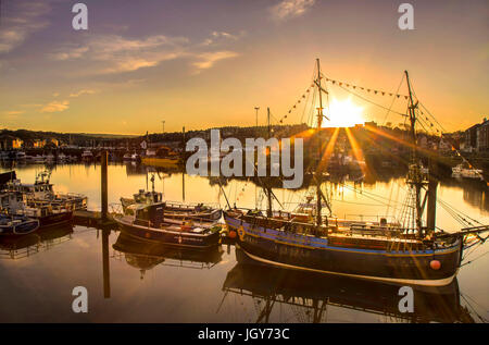 Whitby Sunset Stock Photo