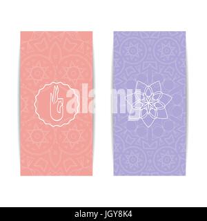 Yoga class and studio template banner Stock Vector