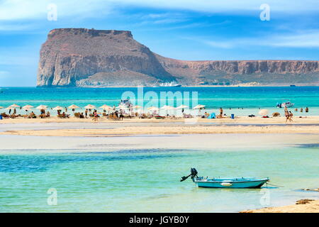 Balos Beach, Gramvousa Peninsula, Crete Island, Greece Stock Photo