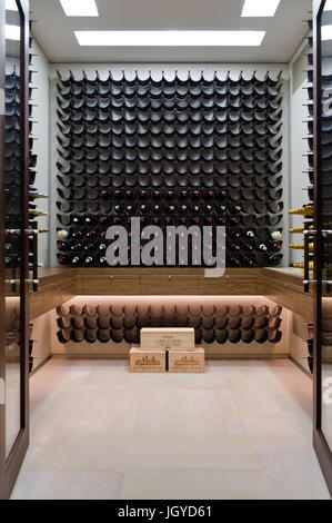 Open doors to wine cellar Stock Photo