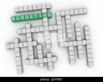 3d Budgeting Concept word cloud Stock Photo