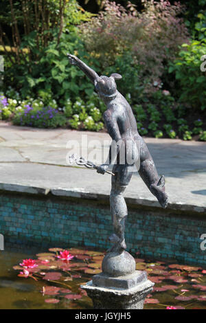 Statue of Mercury at the Italian Garden on Garinish Island in Bantry Bay Stock Photo