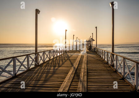 Pier at Huanchaco Beach - Trujillo, Peru Stock Photo