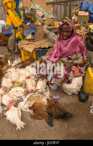 Market in Saint Louis. Senegal. Stock Photo