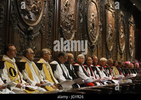 Ecumenical celebration in Notre Dame cathedral, Paris. Stock Photo