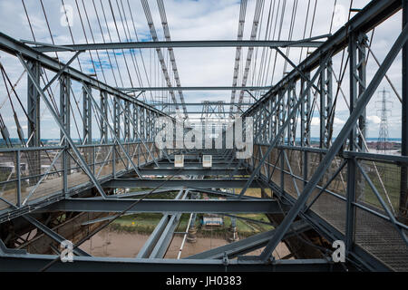 Top of a steel structured bridge Stock Photo