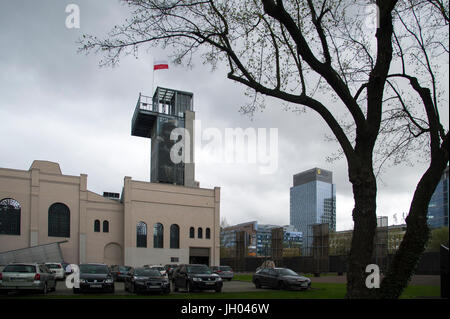 Warsaw Uprising Museum with anchor symbol (Polska Walczaca) in Warsaw, Poland. 6 April 2017 © Wojciech Strozyk / Alamy Stock Photo Stock Photo