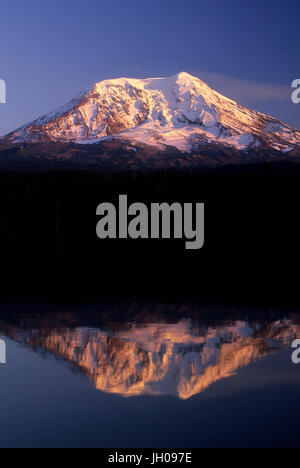 Takhlakh Lake Mount Adams reflection Mount Adams Wilderness Stock Photo ...