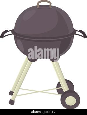 portable grill rack cartoon vector illustration Stock Vector Image ...
