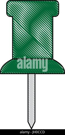 school push pin thumbtack side view Stock Vector Image & Art - Alamy