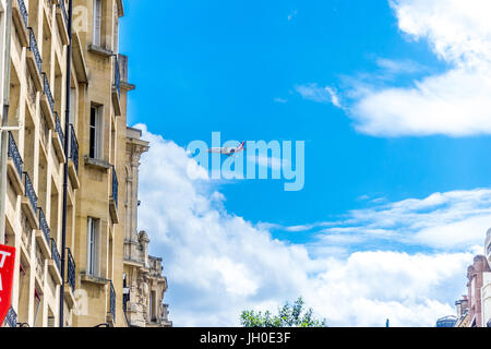 Planes practise flying over Paris prior to Bastille Day 2017 Stock Photo