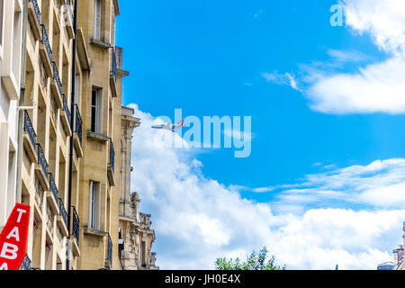 Planes practise flying over Paris prior to Bastille Day 2017 Stock Photo