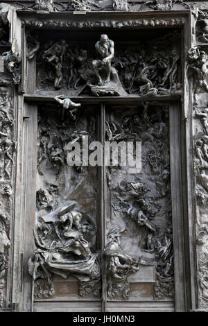 Rodin museum, Paris. The Gates of Hell. About 1890. France. Stock Photo