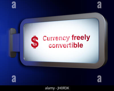 Banking concept: Currency freely Convertible and Dollar on billboard background Stock Photo