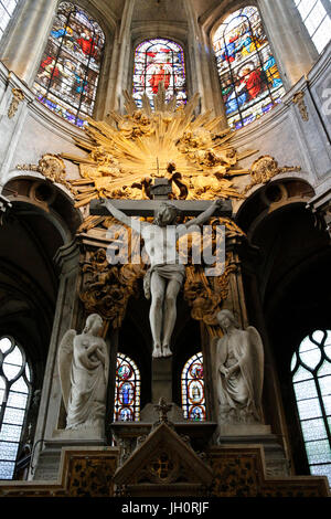 Saint Merry church chancel, Paris. Stock Photo