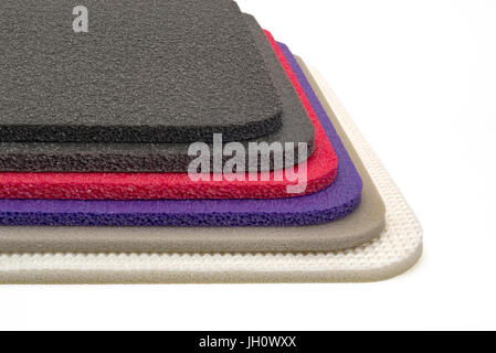 Polyethylene foam multi colour product shockproof multi type closed up Stock Photo