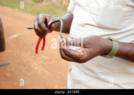 Car breakdown in Uganda. Uganda. Stock Photo
