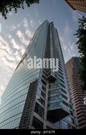 The Wislhire Grand Center is currently the tallest building in Downtown LosAngeles, CA Stock Photo