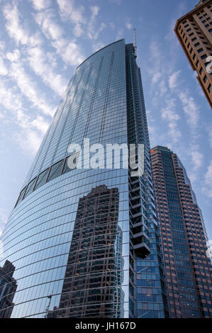 The Wislhire Grand Center is currently the tallest building in Downtown Los Angeles, CA Stock Photo