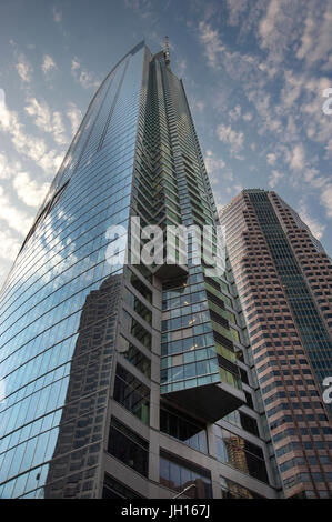 The Wislhire Grand Center is currently the tallest building in Downtown Los Angeles, CA Stock Photo