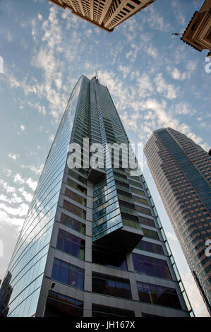 The Wislhire Grand Center is currently the tallest building in Downtown Los Angeles, CA Stock Photo