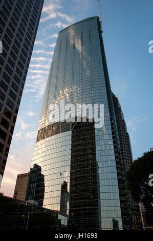 The Wislhire Grand Center is currently the tallest building in Downtown Los Angeles, CA Stock Photo