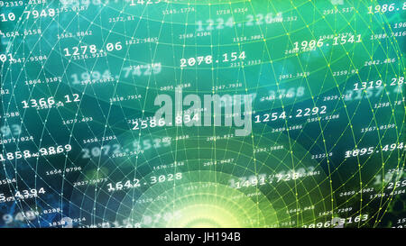 3d rendering of big data concept. Abstract digital numbers. Stock Photo