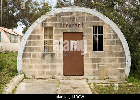 Decorart craft shop at the artisan village and Ta' Qali Crafts Centre and artisan village Malta in old airfield nissen huts Stock Photo